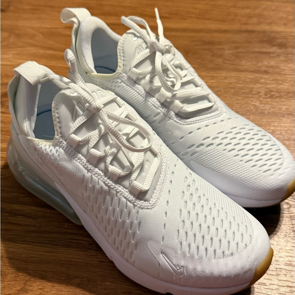 Nike White and Blue AirMax Athletic Shoes